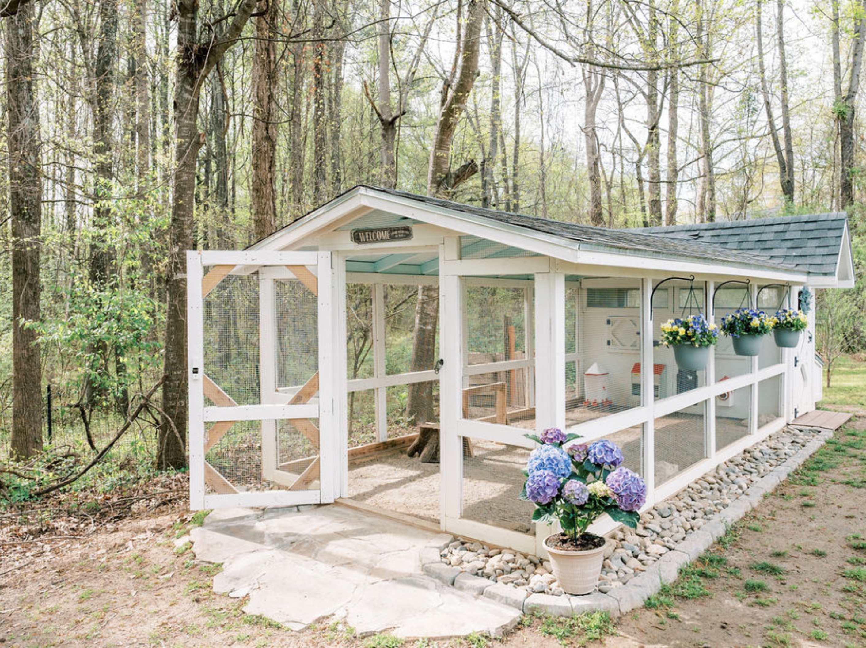 Bee Jeweled Coop (Run Left) | Chicken Coop Building Plans | 6-12 Chickens