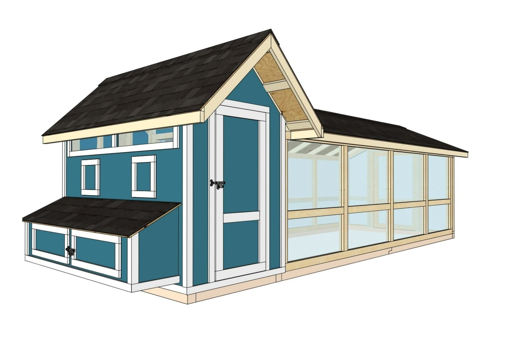 Bee Jeweled Coop (Run Right) | Chicken Coop Building Plans | 6-12 Chickens