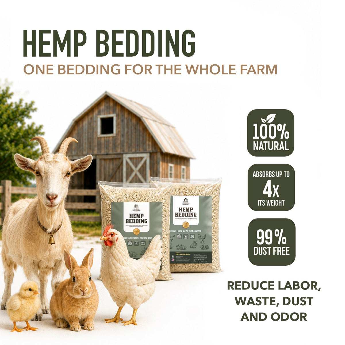 Premium Poultry™ Hemp Bedding