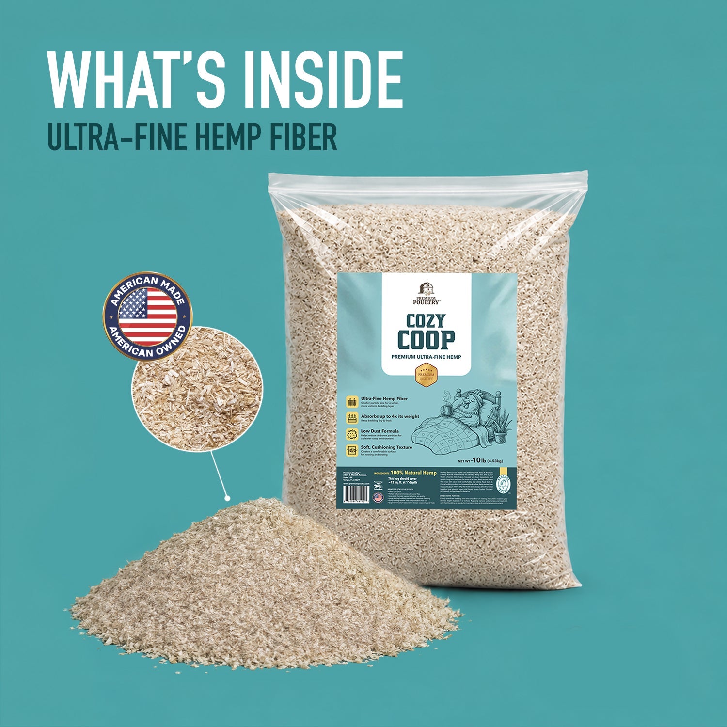 Cozy Coop™ Premium Siftable Hemp Bedding
