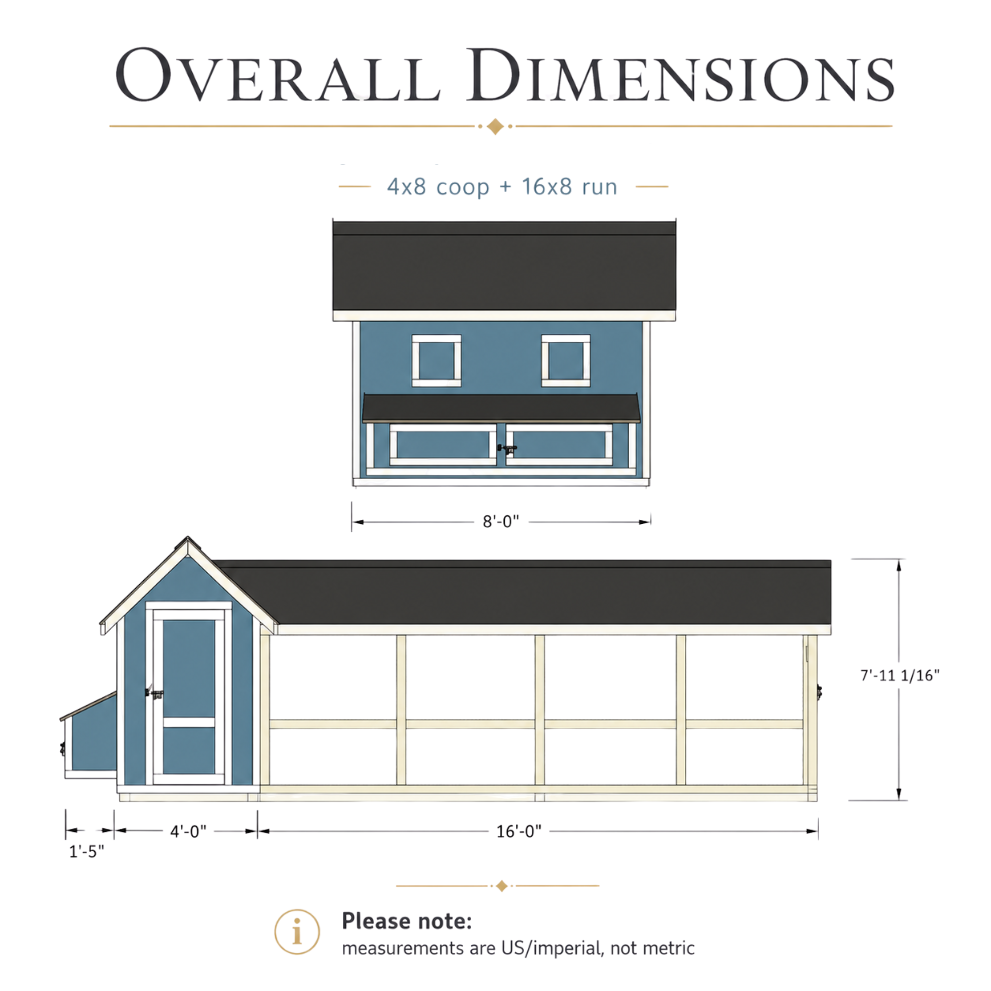 Bee Jeweled Coop (Run Right) | Chicken Coop Building Plans | 6-12 Chickens
