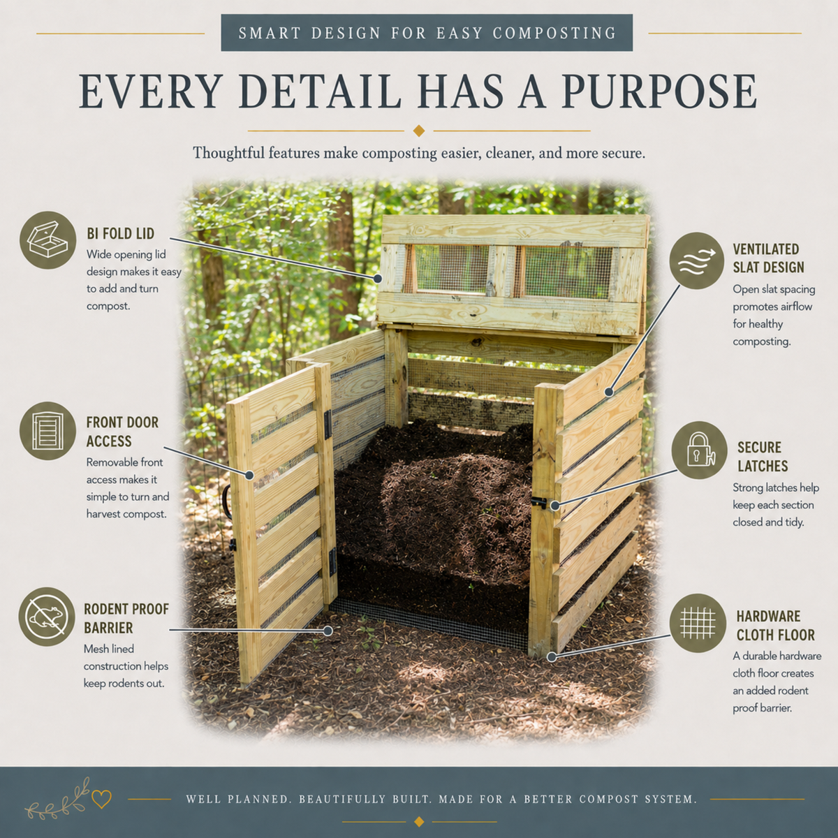 Compost Bin Building Plans | DIY 1 to 3 Bin Compost System