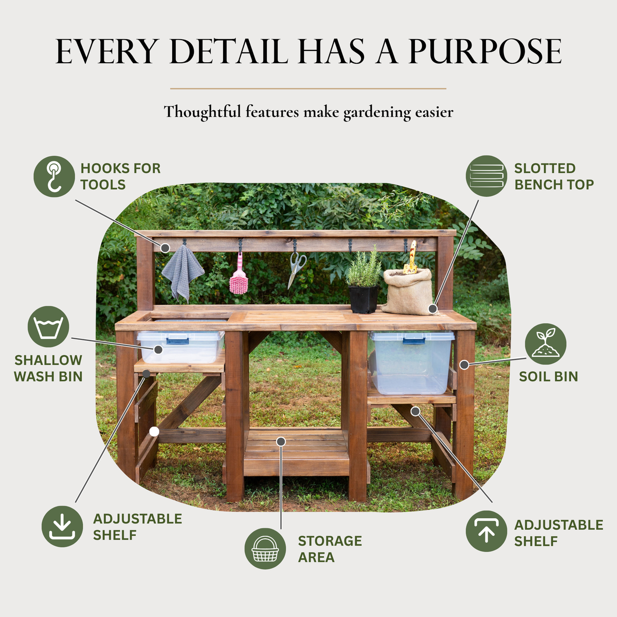 DIY Potting Bench & Wash Station Building Plans