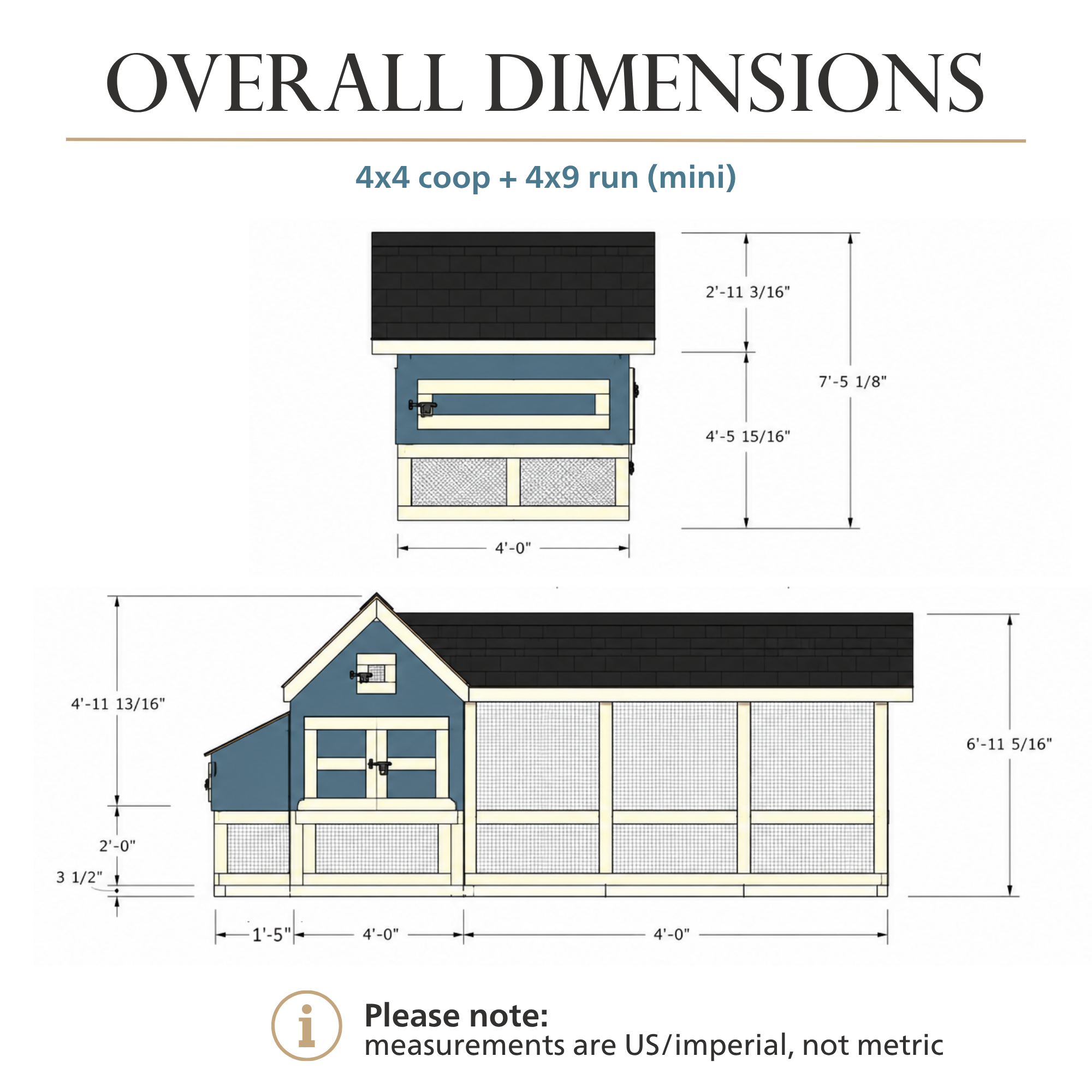MINI Bee Jeweled Coop | Chicken Coop Building Plans | 3-6 Chickens