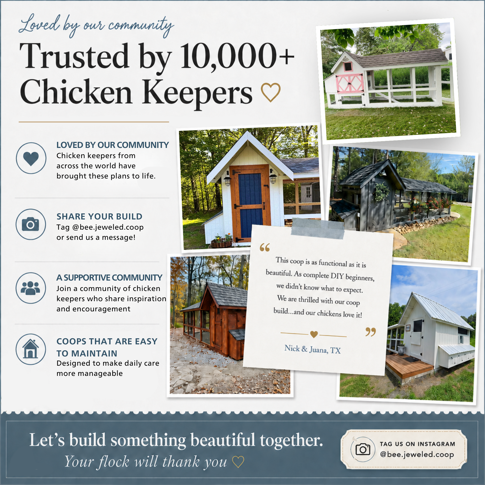 MINI Bee Jeweled Coop | Chicken Coop Building Plans | 3-6 Chickens