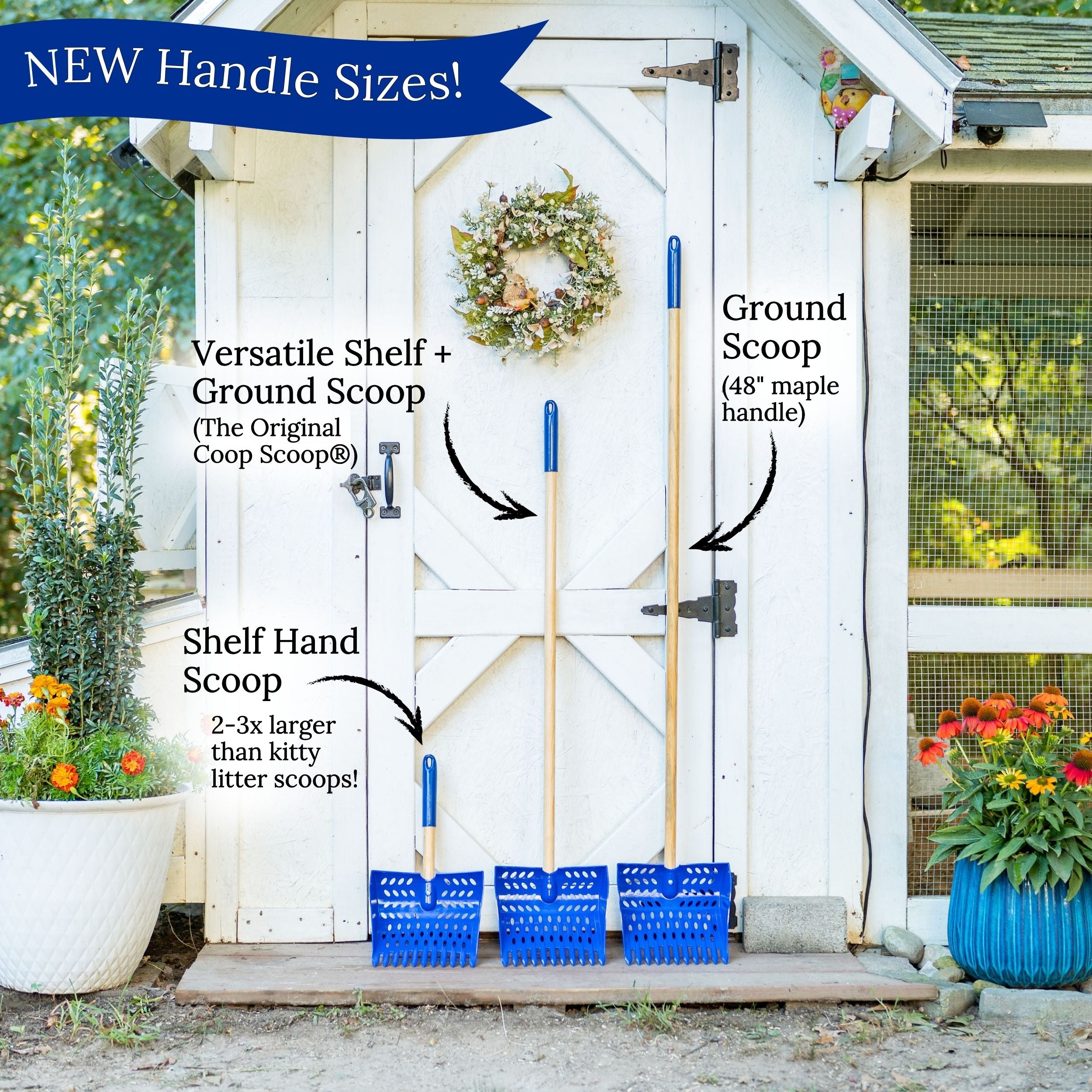 The Coop Scoop® Spare Handle | Solid Wood Handle + Comfort Grip | Universal Fit For All Coop Scoops