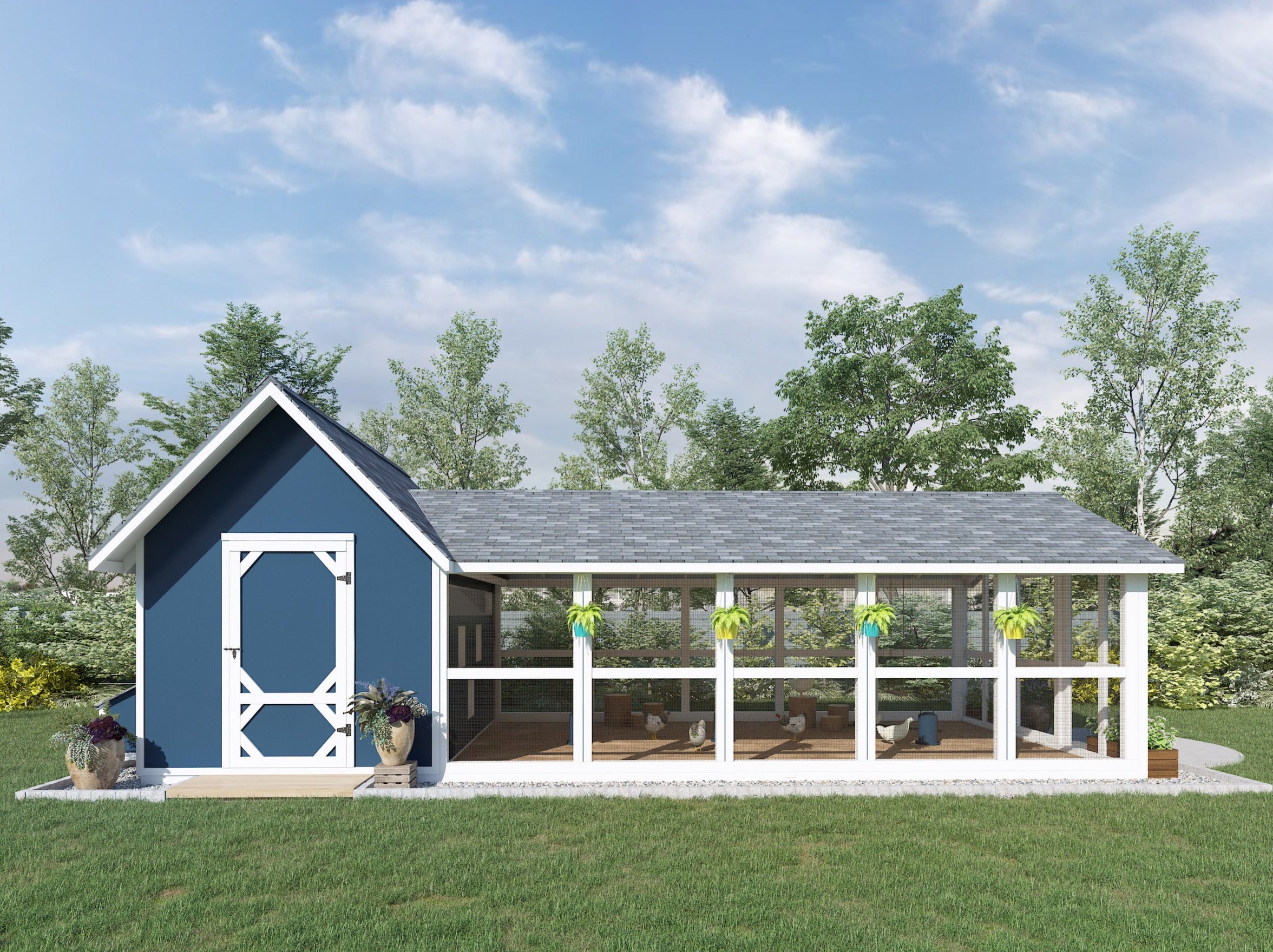 XL Bee Jeweled Coop | Chicken Coop Building Plans | 12-25 Chickens