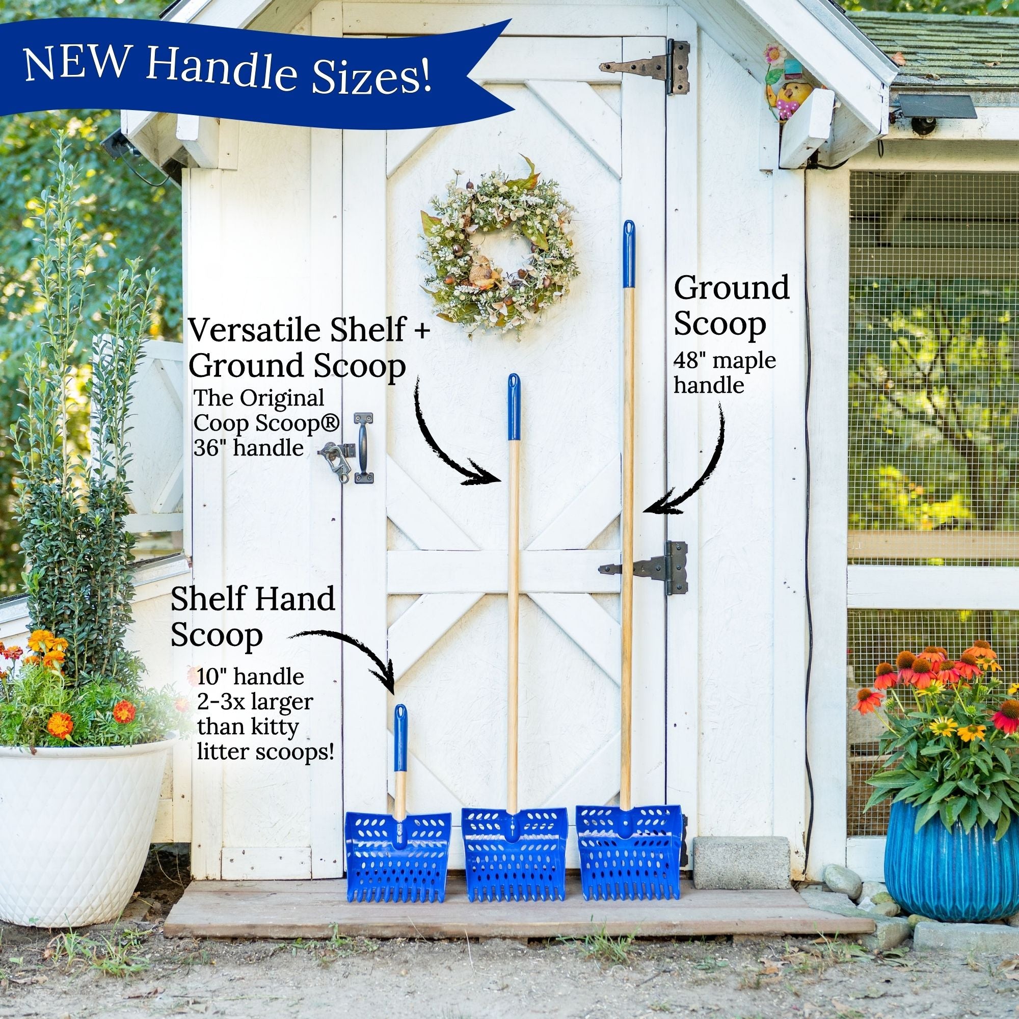 The Coop Scoop® | 2-in-1 Chicken Poop Scoop & Rake | Sand Sifting Shovel For Shelf & Floor Cleaning
