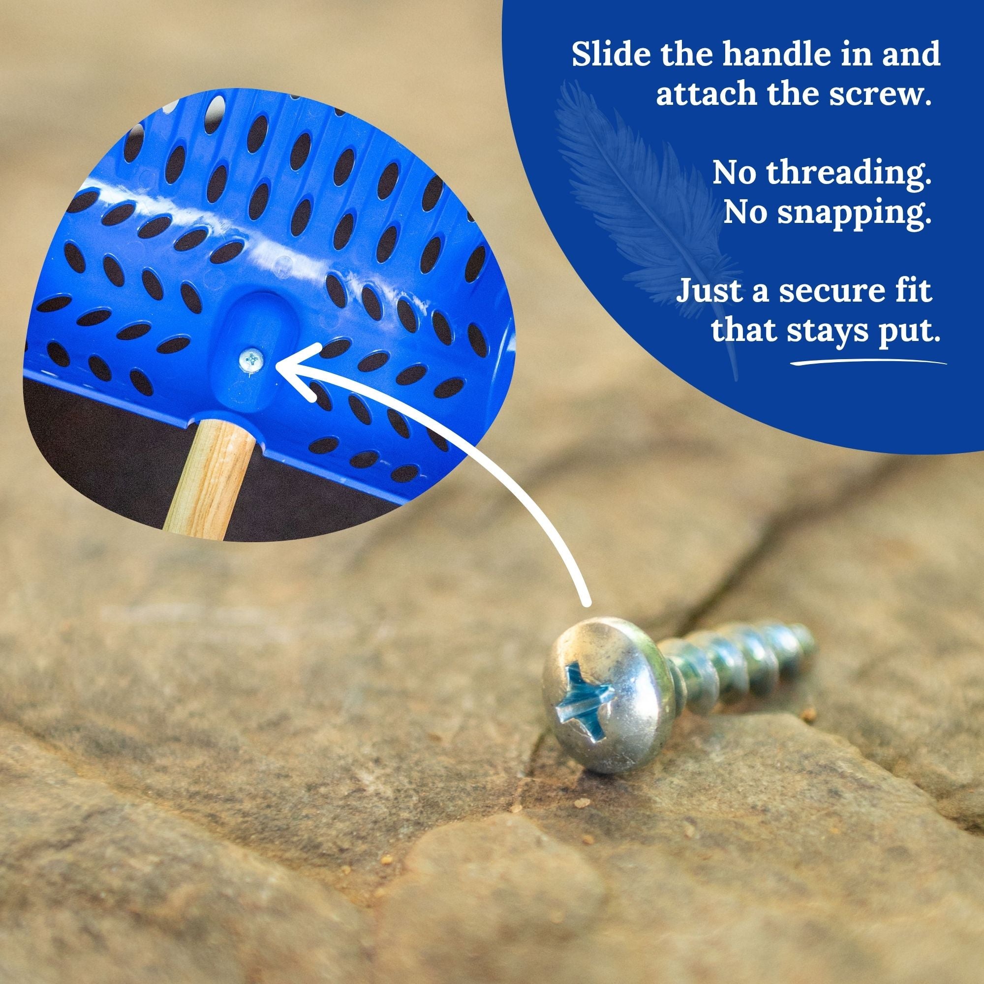 The Coop Scoop® Spare Handle | Solid Wood Handle + Comfort Grip | Universal Fit For All Coop Scoops