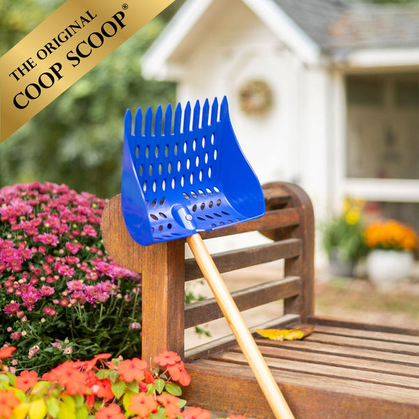 The Coop Scoop® | 2-in-1 Chicken Poop Scoop & Rake | Sand Sifting Shovel For Shelf & Floor Cleaning