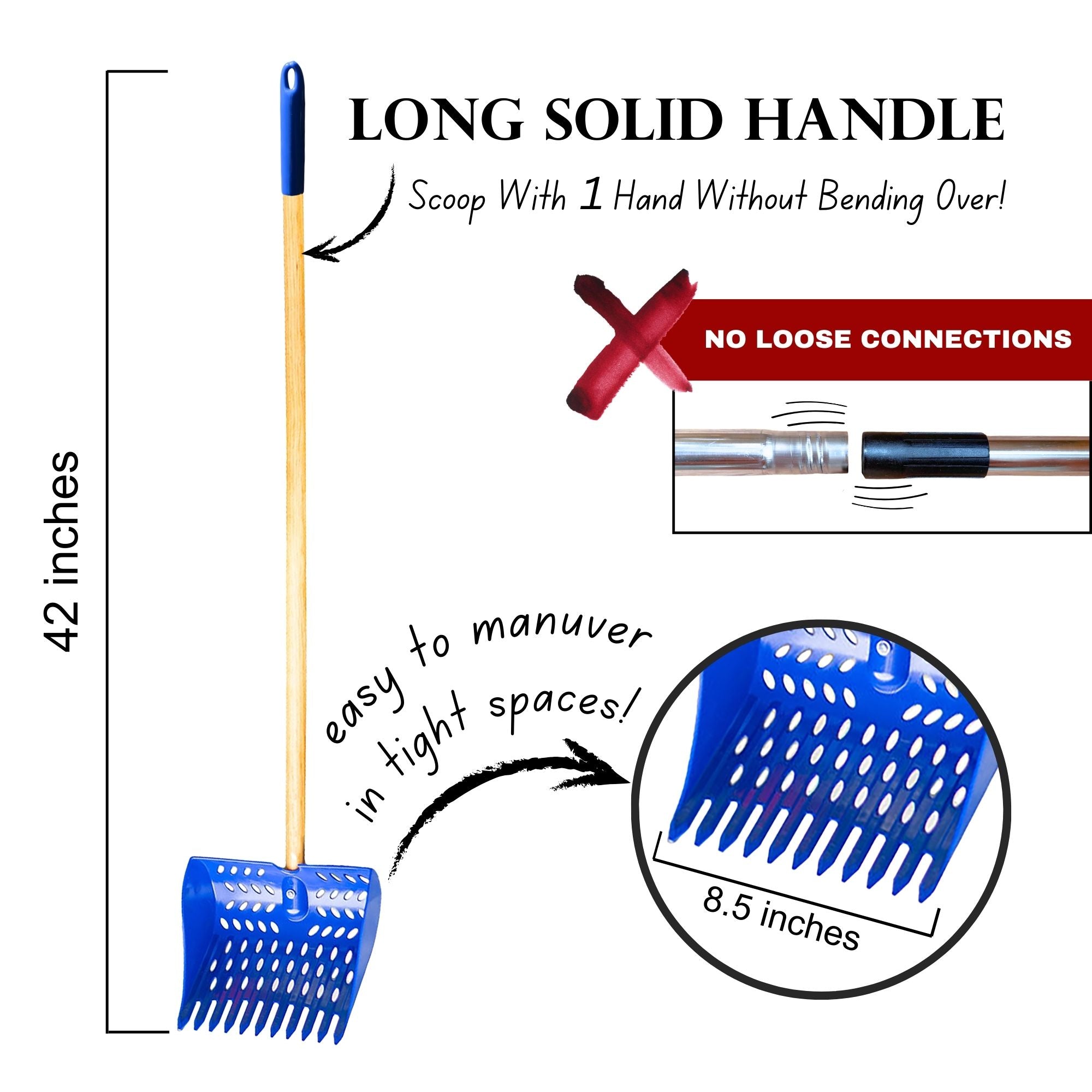 The Coop Scoop® | 2-in-1 Chicken Poop Scoop & Rake | Sand Sifting Shovel For Waste Removal