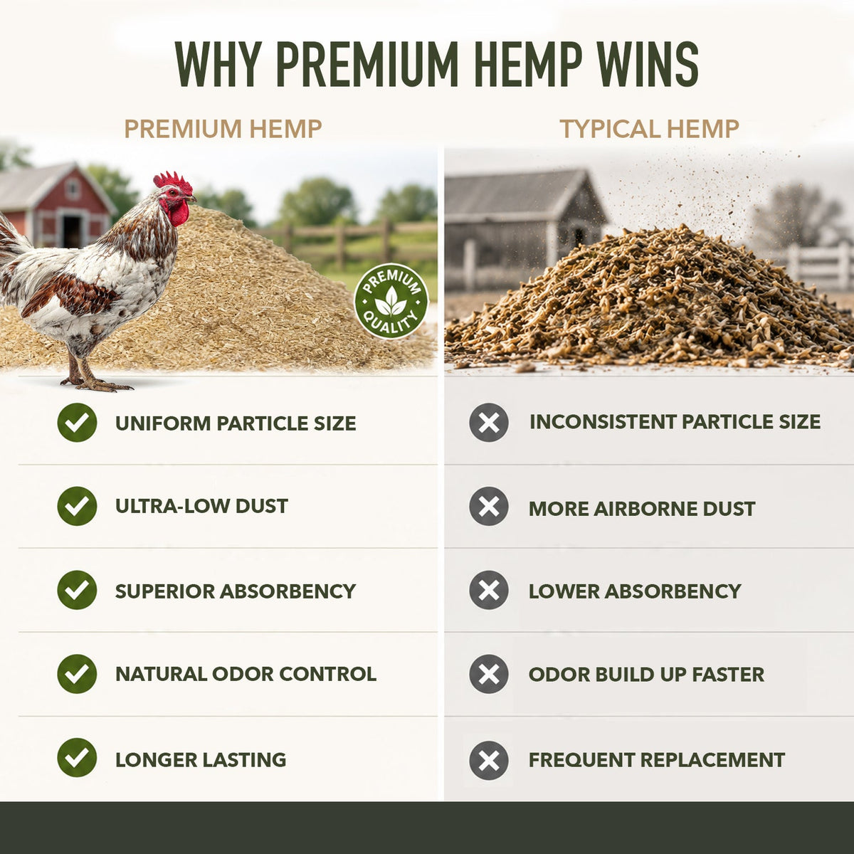Premium Poultry™ Hemp Bedding