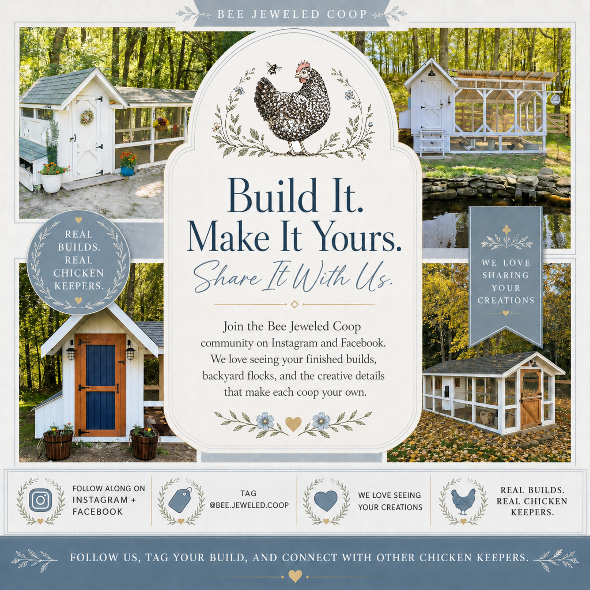Bee Jeweled Coop (Run Right) | Chicken Coop Building Plans | 6-12 Chickens