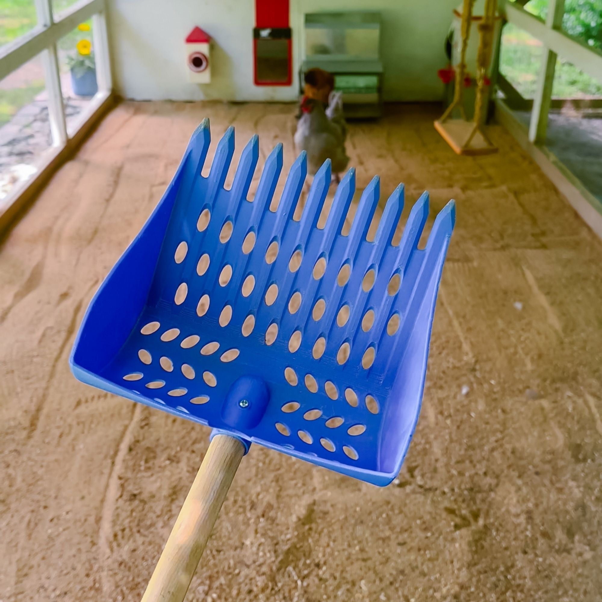 The Coop Scoop® | 2-in-1 Chicken Poop Scoop & Rake | Sand Sifting Shovel For Waste Removal