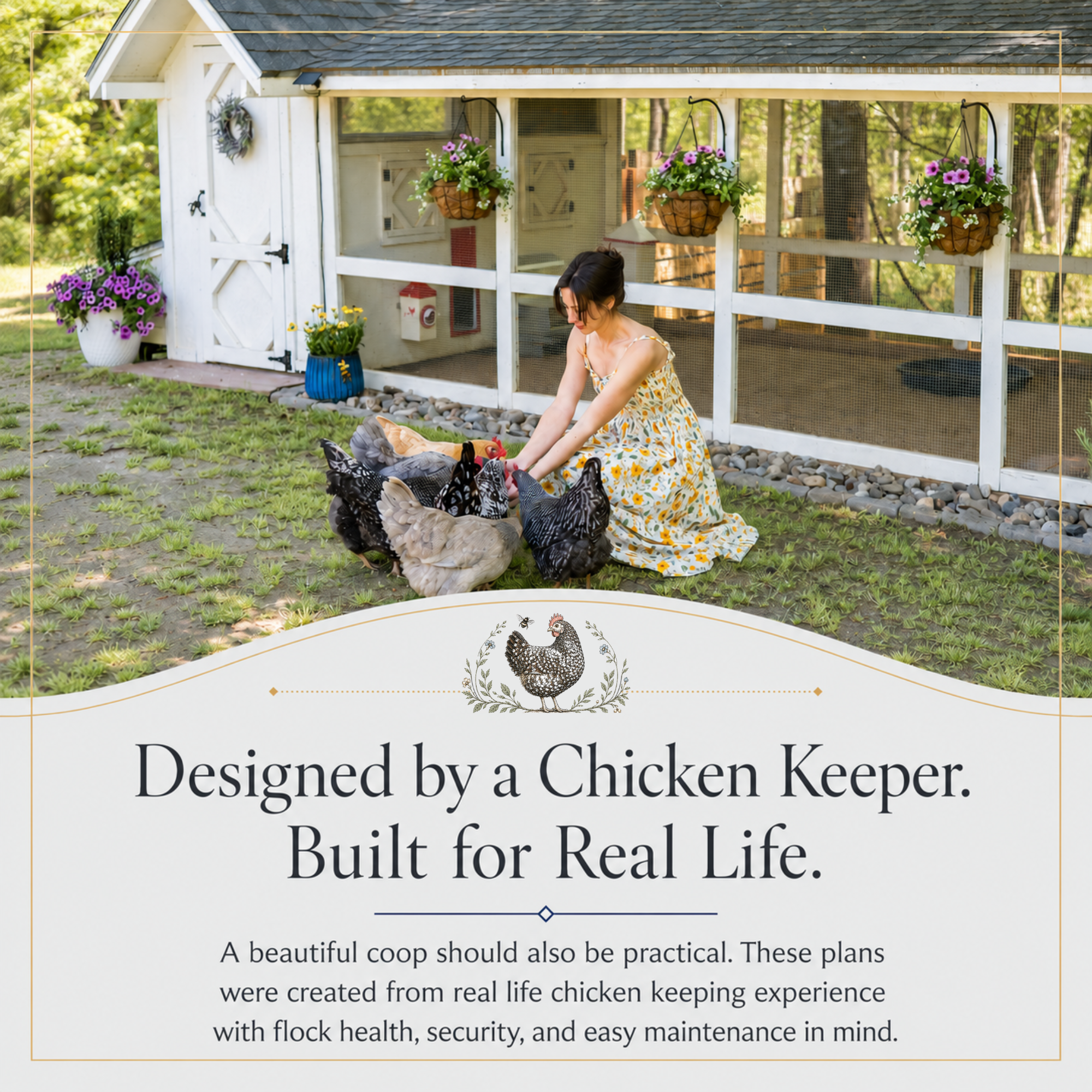 Bee Jeweled Coop (Run Right) | Chicken Coop Building Plans | 6-12 Chickens