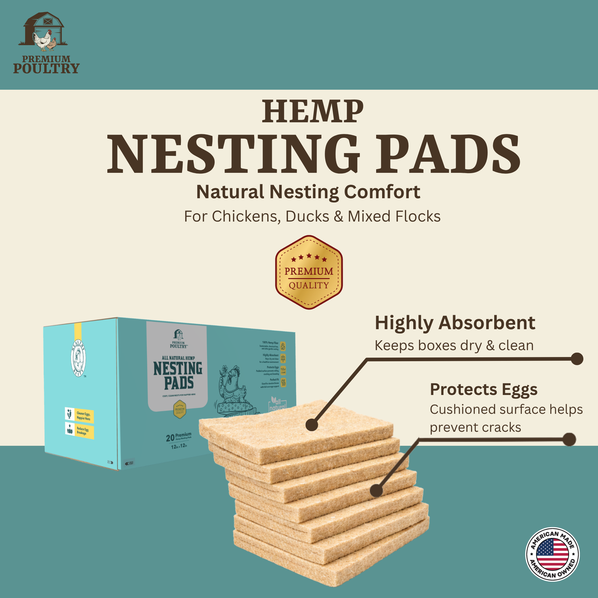Hemp Nesting Pads