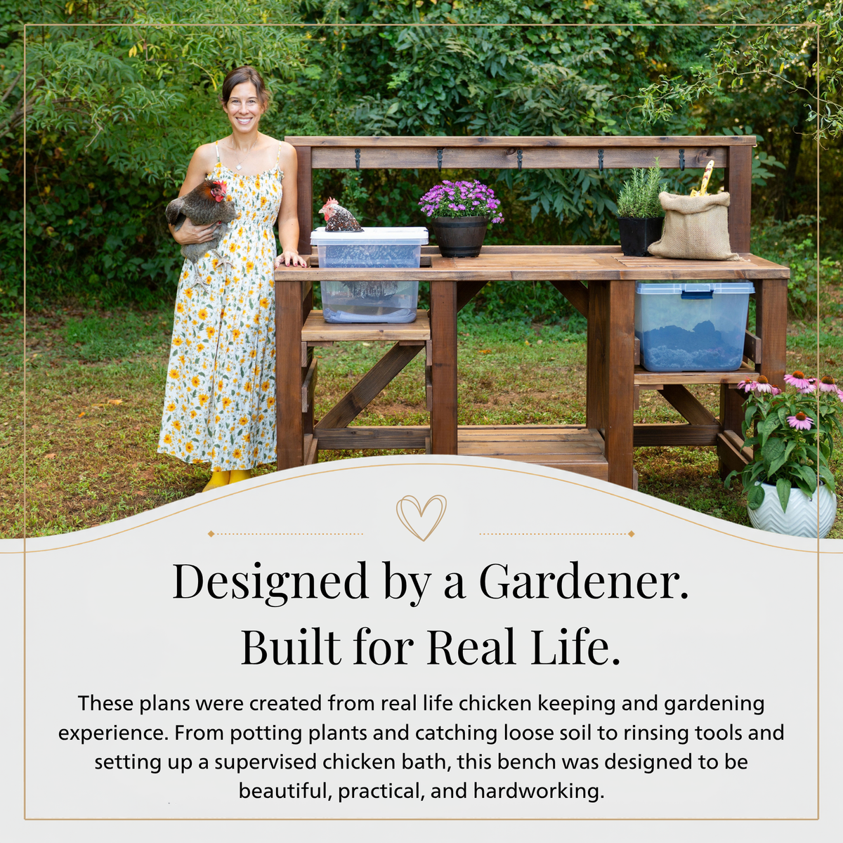 DIY Potting Bench & Wash Station Building Plans