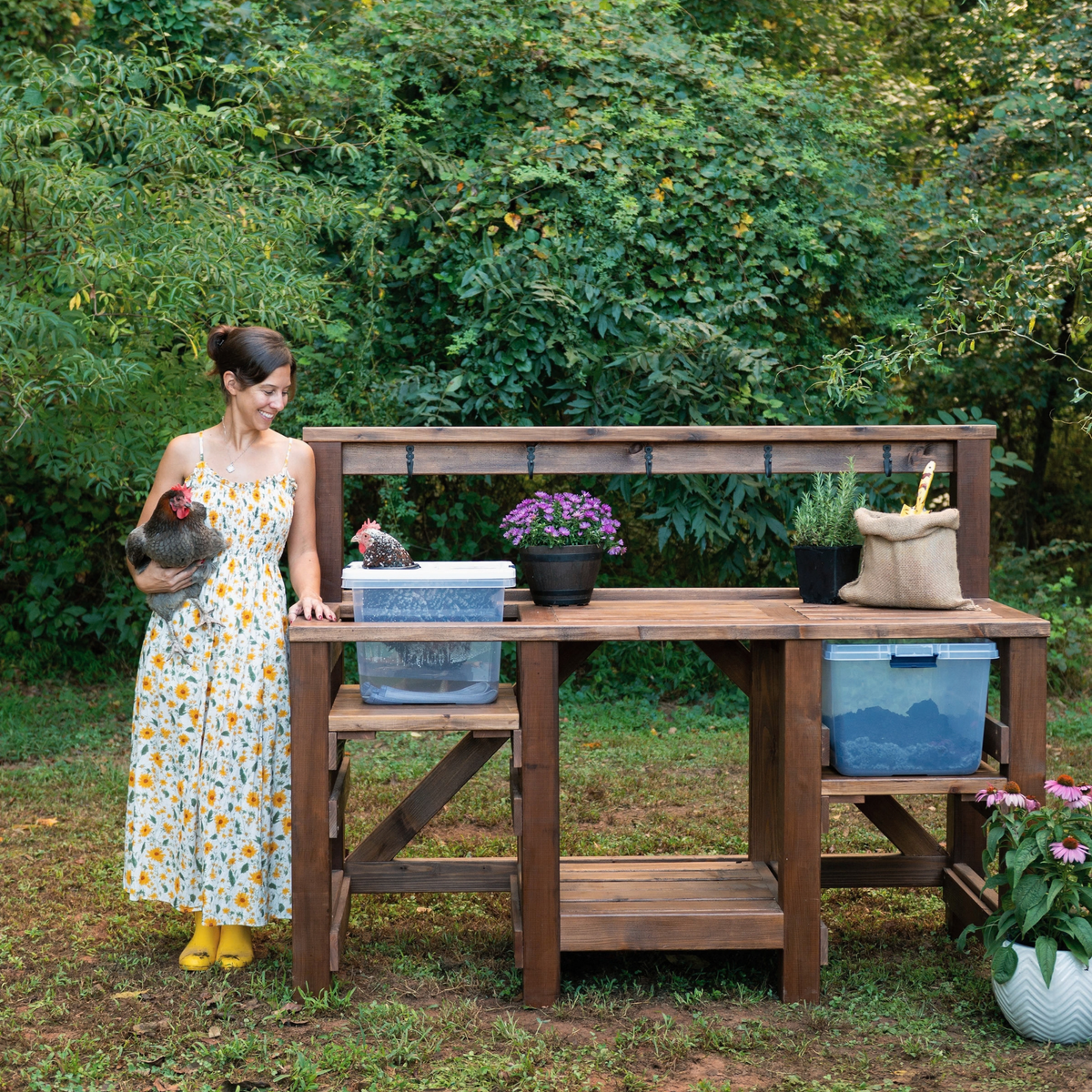 DIY Potting Bench & Wash Station Building Plans
