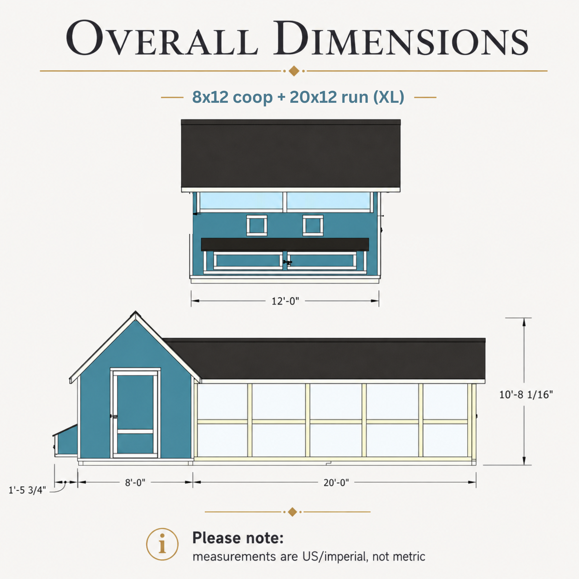 XL Bee Jeweled Coop | Chicken Coop Building Plans | 12-25 Chickens