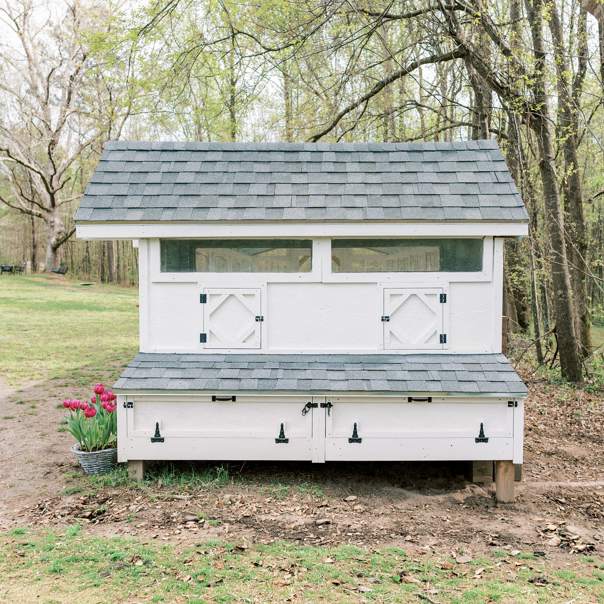 Bee Jeweled Coop (Run Left) | Chicken Coop Building Plans | 6-12 Chickens