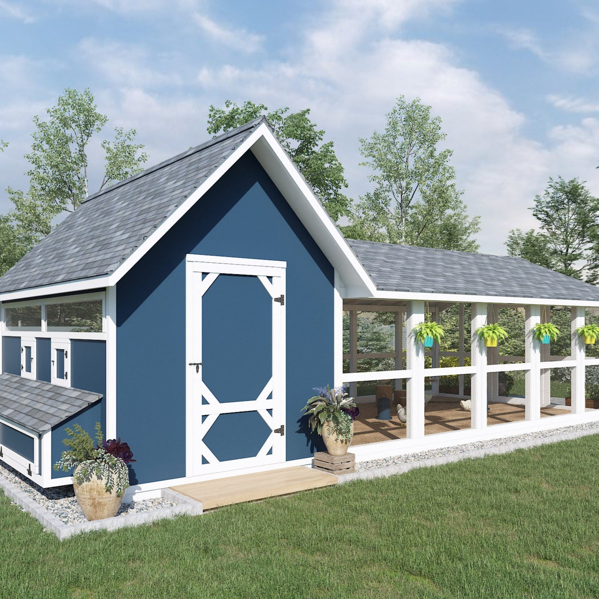 XL Bee Jeweled Coop | Chicken Coop Building Plans | 12-25 Chickens xl-bee-jeweled-coop-chicken-coop-building-plans-12-25-chickens