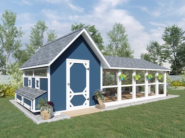 XL Bee Jeweled Coop | Chicken Coop Building Plans | 12-25 Chickens