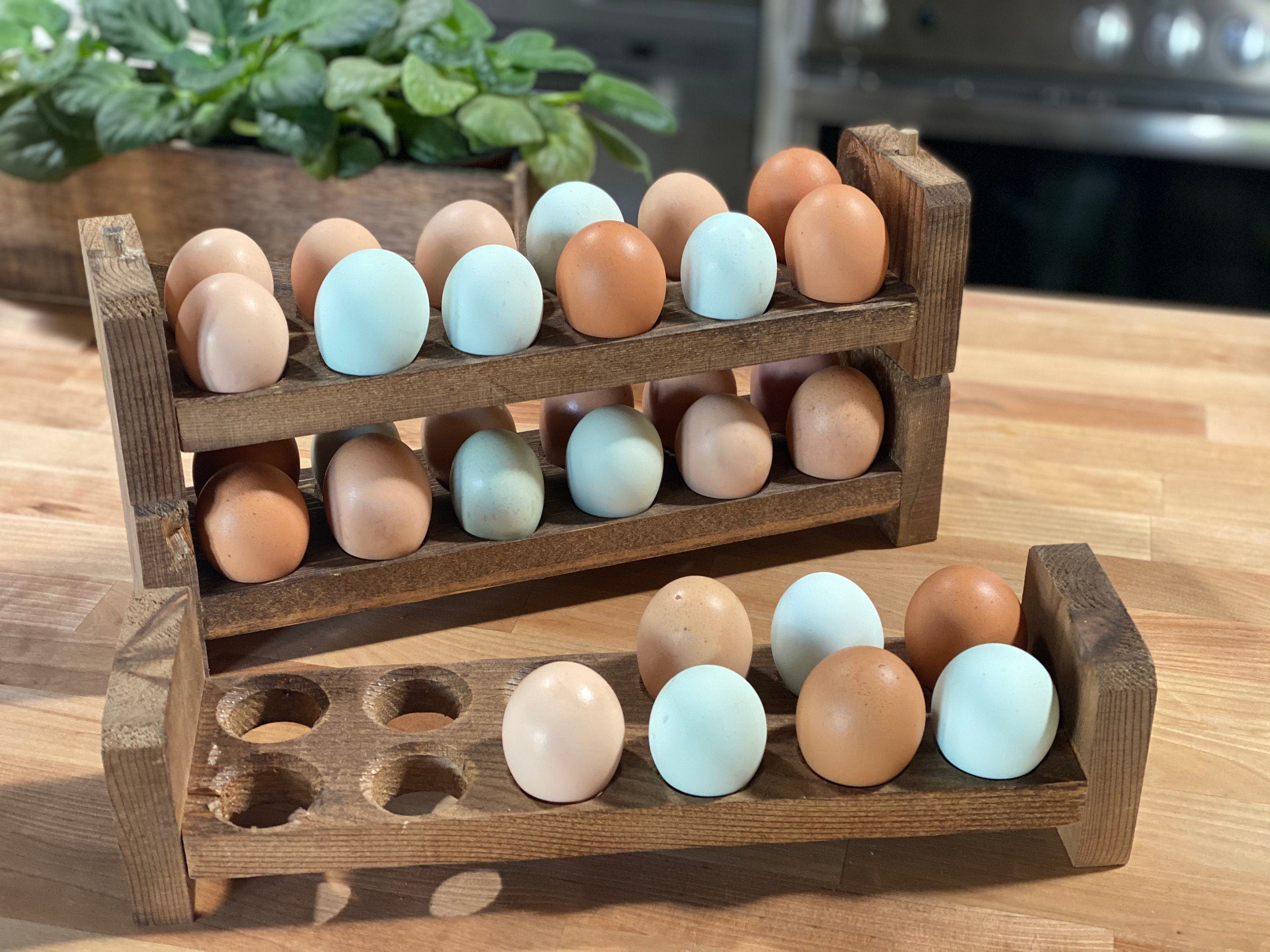 Handmade Farmhouse Egg Holders | Stackable